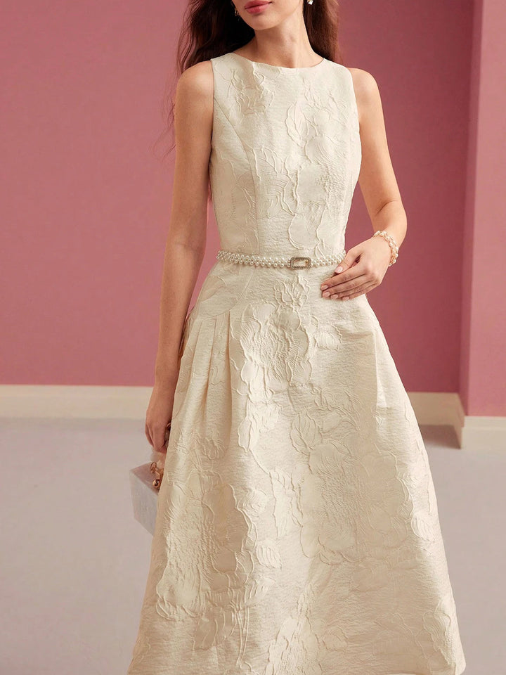 Abito midi elegante donna linea A – silhouette strutturata aderente