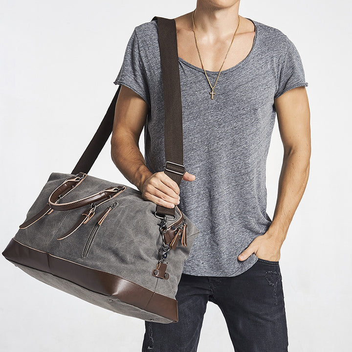 Reisetasche für Herren aus Segeltuch – Strukturierte Duffle Bag mit großem Fassungsvermögen