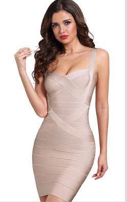 Mini bodycon bandage kjole til kvinder – Stretch snit, skulptureret silhuet
