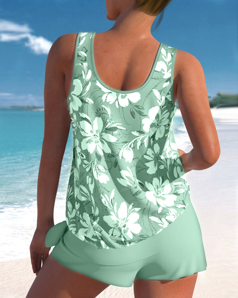 Tankini donna floreale – Completo due pezzi ampio e femminile