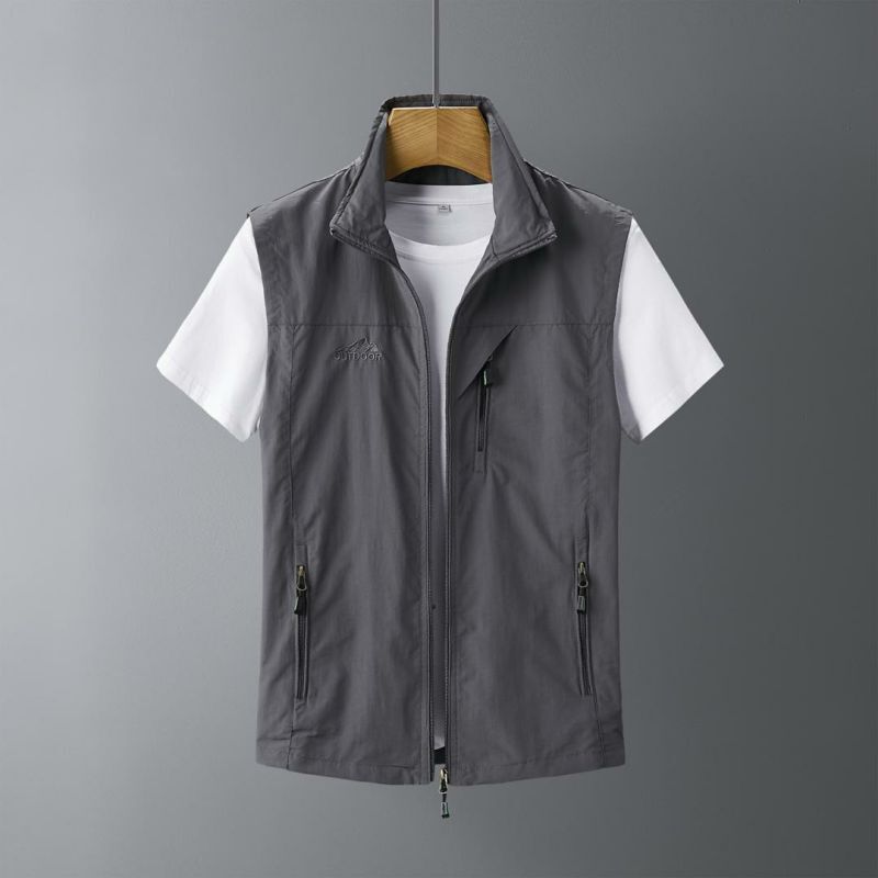 Leichte Outdoor-Weste für Herren – Atmungsaktiv, Reißverschluss