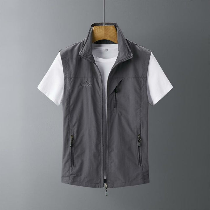 Leichte Outdoor-Weste für Herren – Atmungsaktiv, Reißverschluss