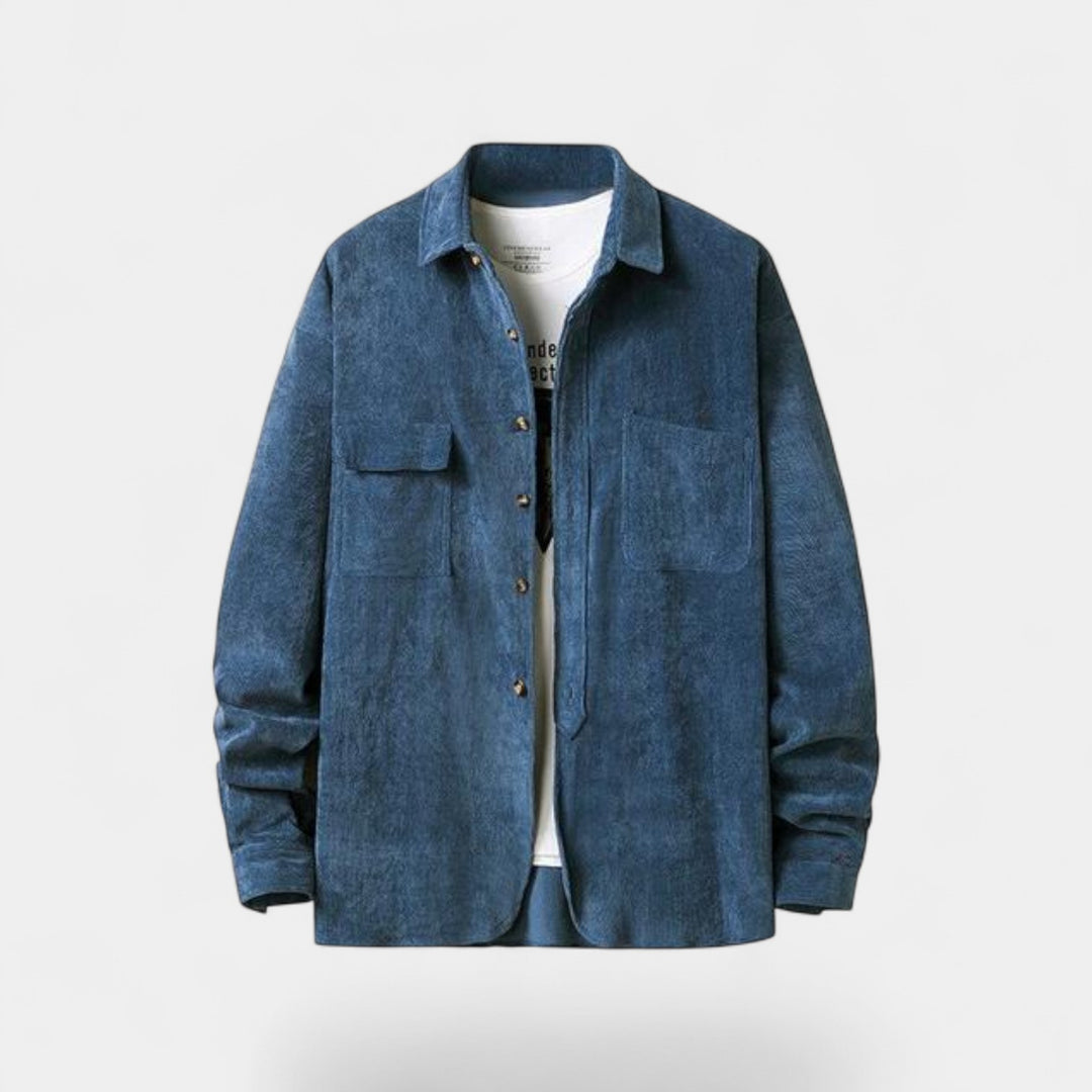 Herrenjacke-Hemd aus Cord-Baumwolle – raffinierter, lässiger Stil
