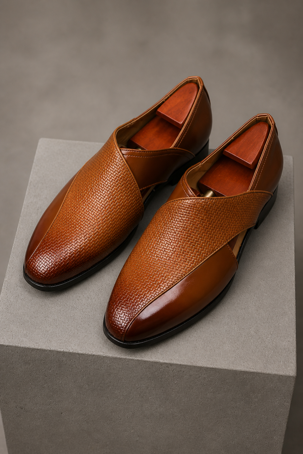 Men's Slip-On Sandals – Fisherman Style with Cross Strap