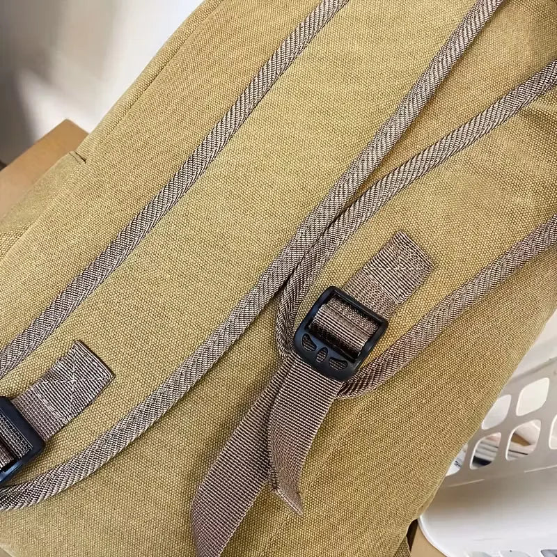 Zaino da uomo in tela – tasca frontale e spallacci regolabili
