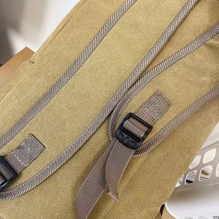 Zaino da uomo in tela – tasca frontale e spallacci regolabili