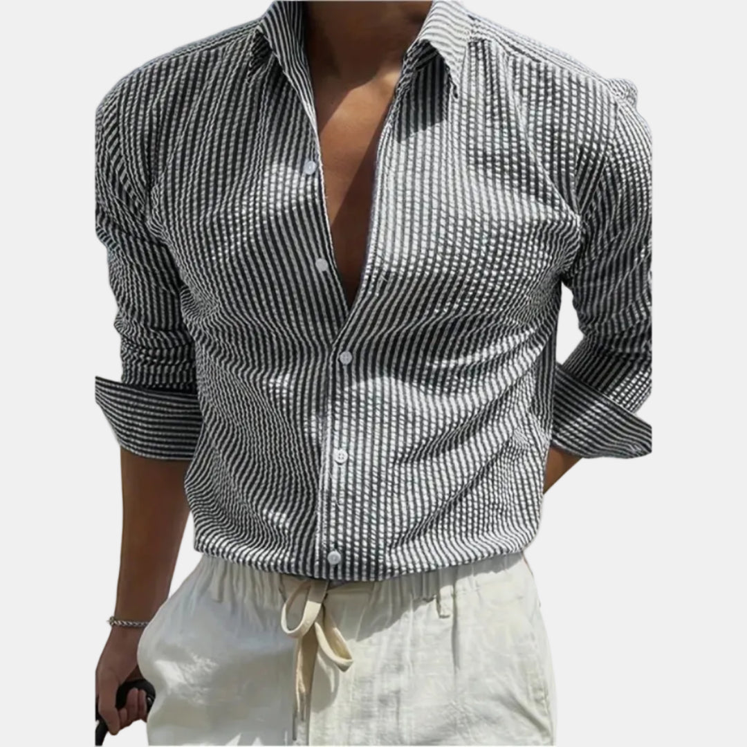 Camicia Uomo Slim a Righe – Taglio Slim Business