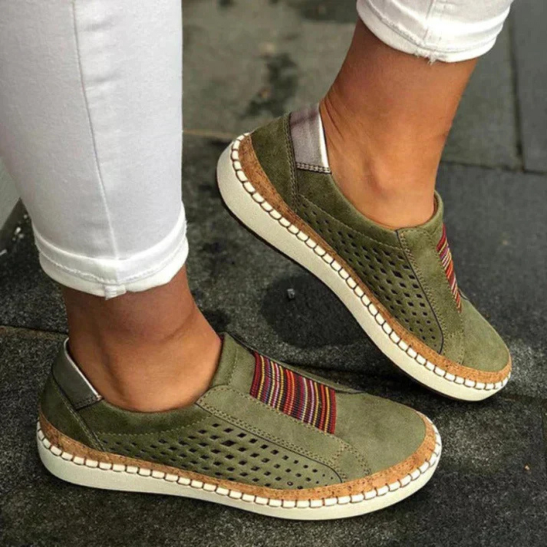 Legere Slip-On-Schuhe für Damen – Atmungsaktiv, perforiert, langlebiger Komfort