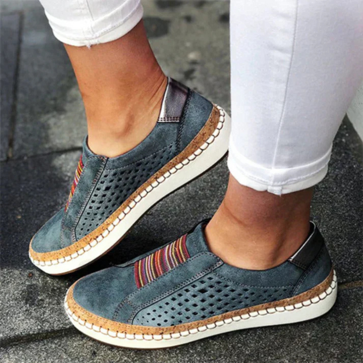 Legere Slip-On-Schuhe für Damen – Atmungsaktiv, perforiert, langlebiger Komfort