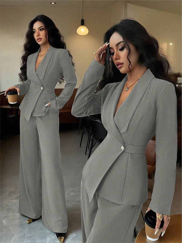 Completo Tailleur Donna Giacca e Pantaloni Dritti – Maniche Lunghe