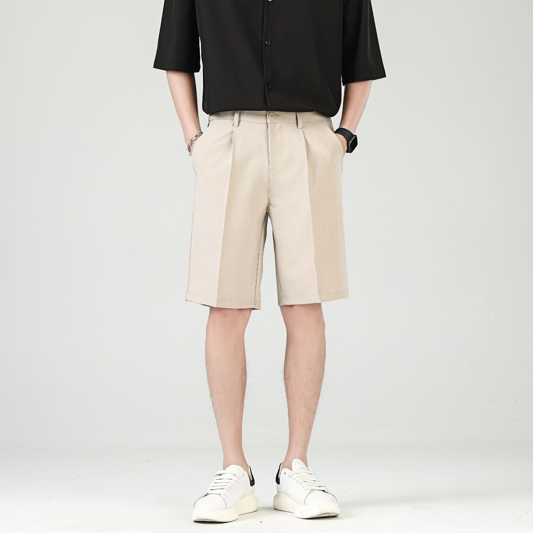 Men's Short Chino Slim Fit – Double Front Pleat