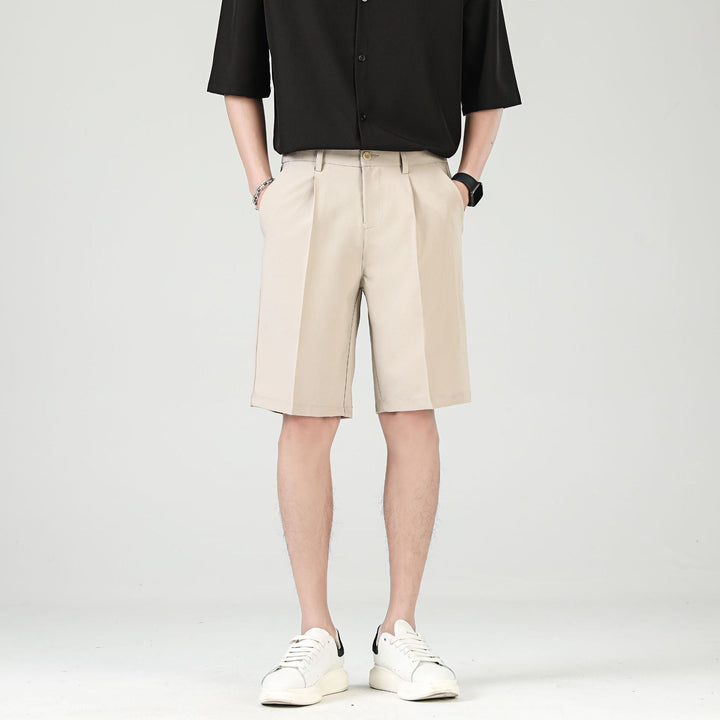 Men's Short Chino Slim Fit – Double Front Pleat