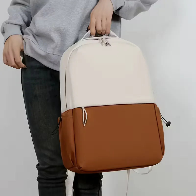 Unisex Rucksack aus wasserdichtem Oxford-Gewebe – zweifarbig mit gepolsterten Trägern