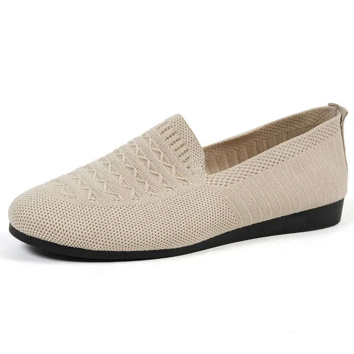 Damen Orthopädische Mokassins aus Mesh – Einfaches Hineinschlüpfen Rundspitze Flach