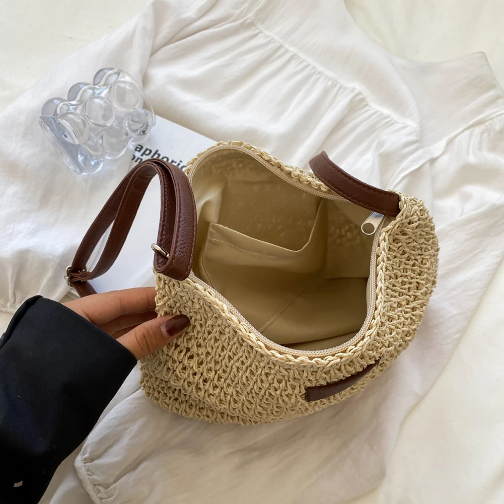 Sac Hobo Femme Tressé – Silhouette Bohème en Maille Ouverte