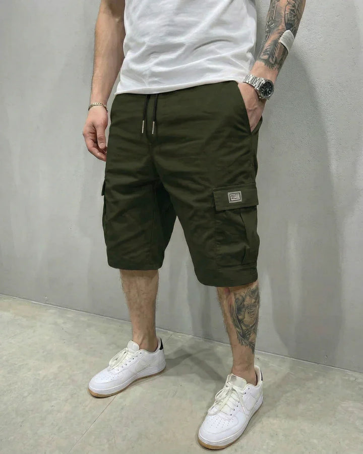 Shorts Cargo til Mænd – Elastisk Talje med Snøre & Store Klaplommer