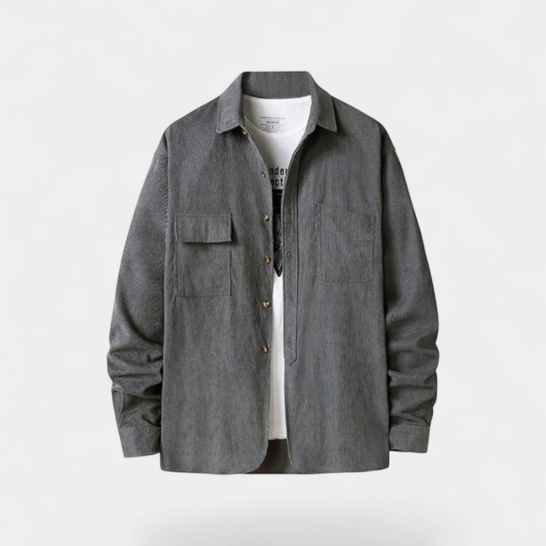 Herrenjacke-Hemd aus Cord-Baumwolle – raffinierter, lässiger Stil