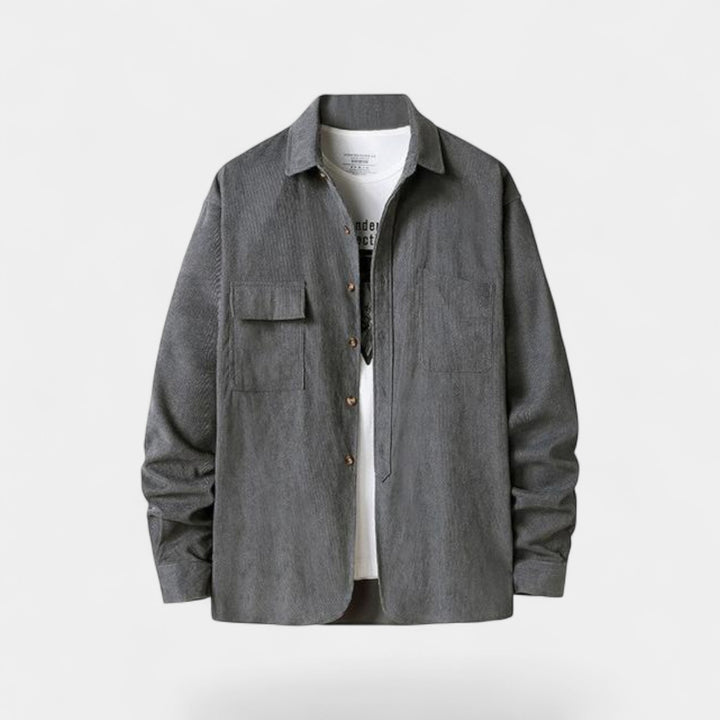 Herrenjacke-Hemd aus Cord-Baumwolle – raffinierter, lässiger Stil