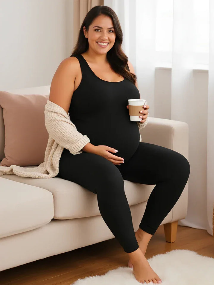 Women's Sleeveless Maternity Jumpsuit – Fitted Full Length Cut