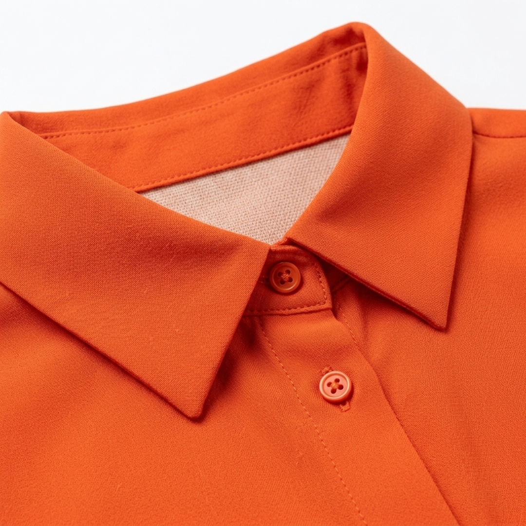Women's Flowing Shirt – Elegant V-Neck and Long Buttoned Sleeves