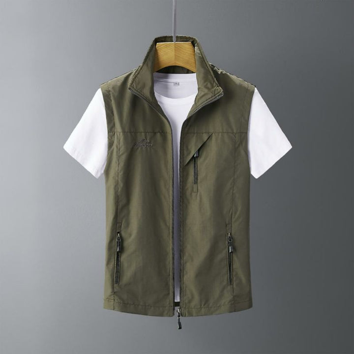 Leichte Outdoor-Weste für Herren – Atmungsaktiv, Reißverschluss