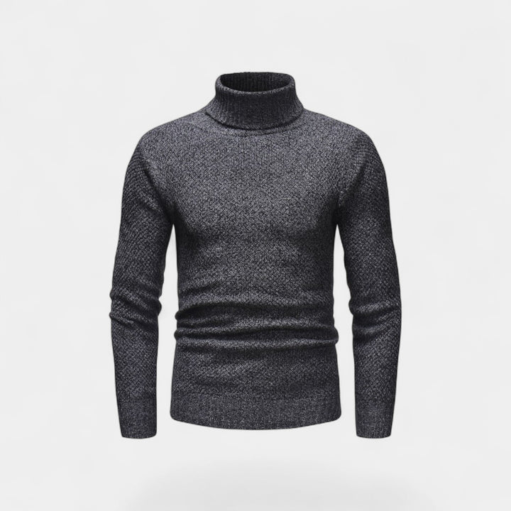 Claire Mode | Herrepullover i strik med rullekrave – Klassisk minimalistisk pasform