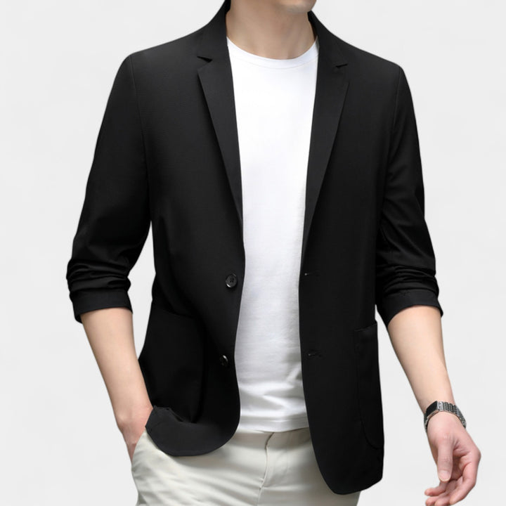 Herren Blazer aus Glattem Seidenstoff – Leichter, maßgeschneiderter Schnitt