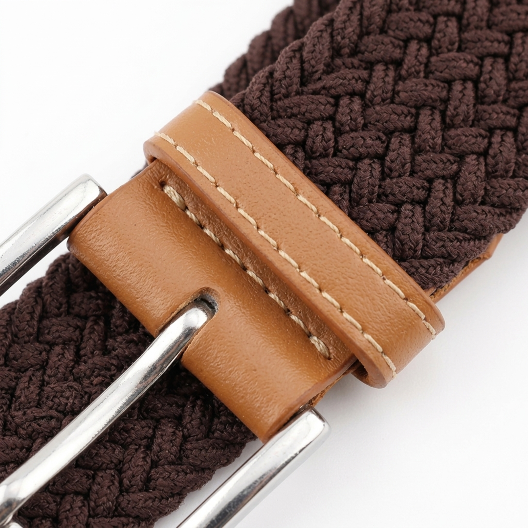 Ceinture Tressée Extensible – Boucle en Alliage Ajustable