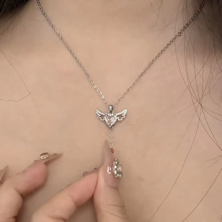 Claire Mode | Collana cuore Cupido e ali d'angelo donna