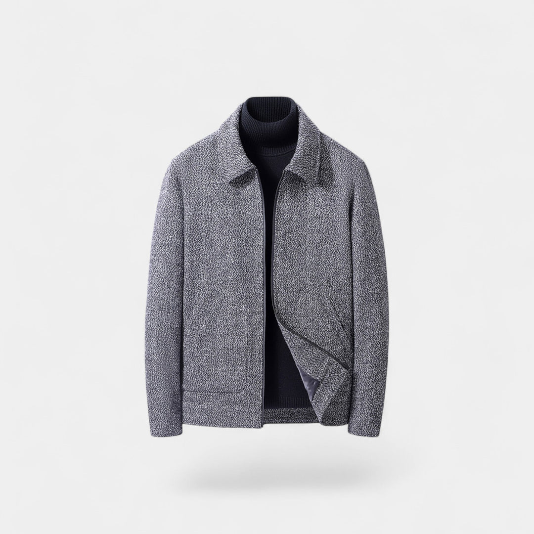 Herren Wollmantel mit Stehkragen – Moderne, maßgeschneiderte Eleganz
