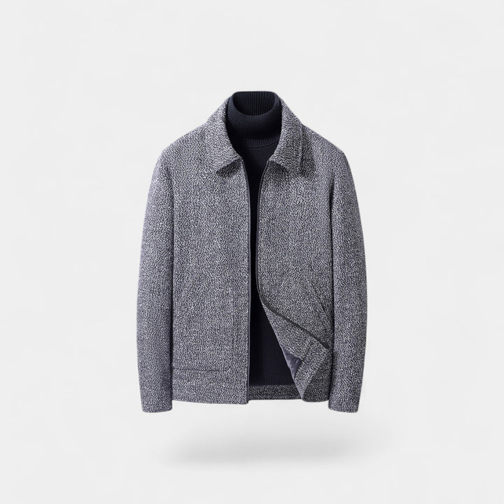 Herren Wollmantel mit Stehkragen – Moderne, maßgeschneiderte Eleganz