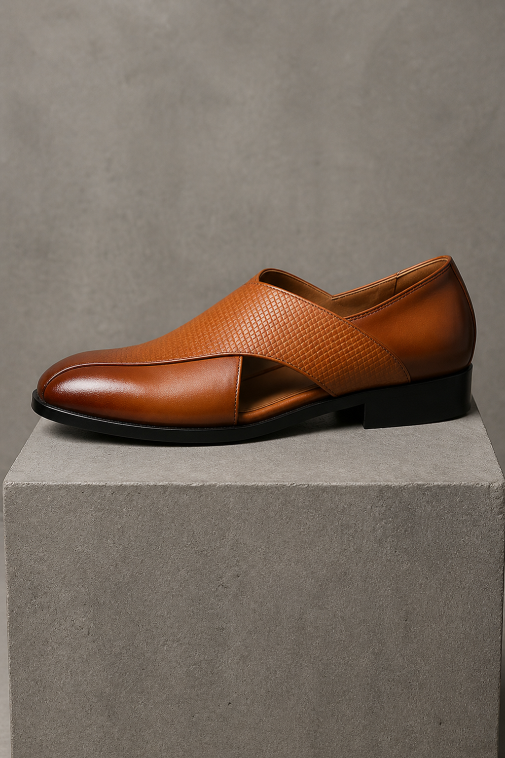 Men's Slip-On Sandals – Fisherman Style with Cross Strap