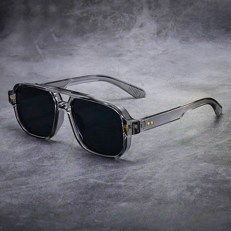Quadratische Sonnenbrille für Herren – sportlicher Stil getönte Gläser