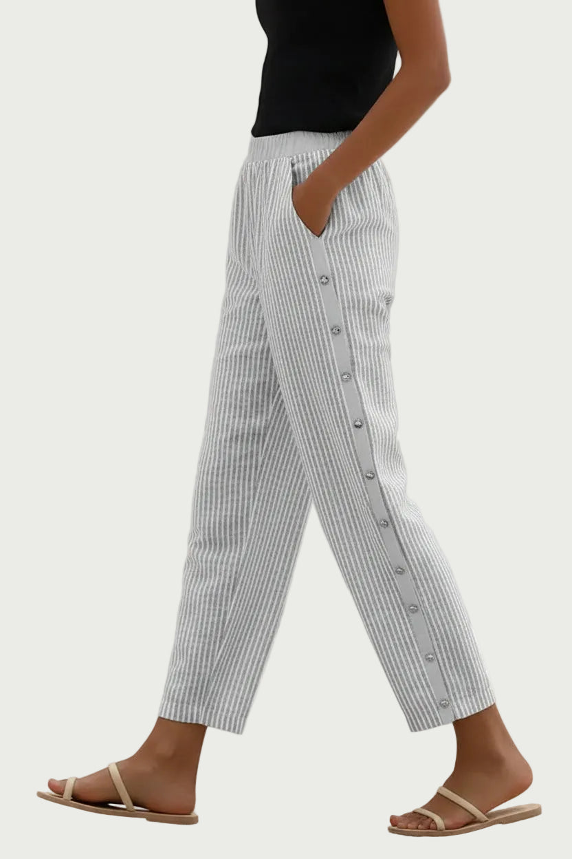 Damen Skinny Hose mit Print – Elastischer Bund im urbanen Stil