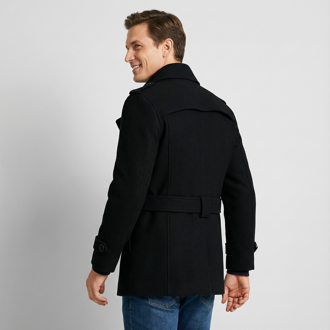 Cappotto trench uomo mezza lunghezza in cotone misto