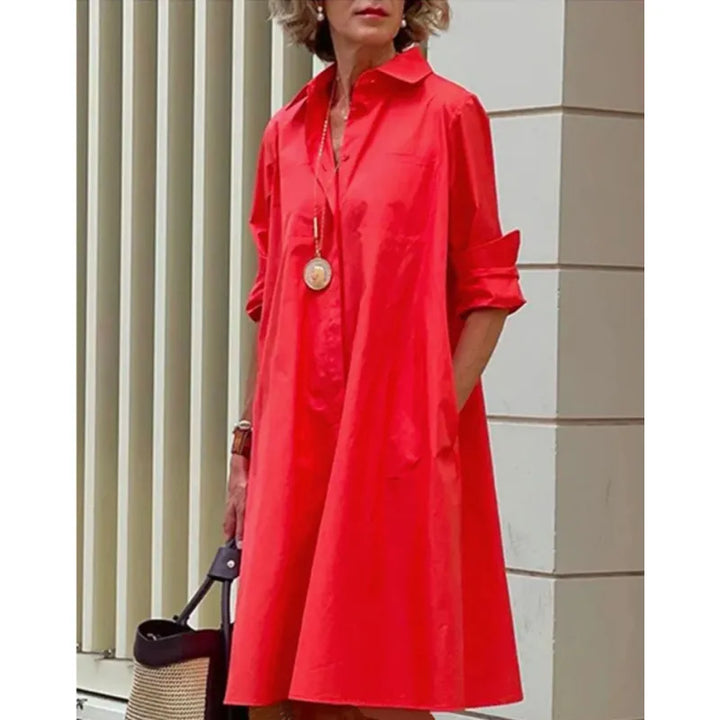 Midi-Kleid für Damen mit 3D-Effekt – moderne One-Step-Silhouette