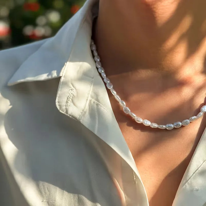 Collana Uomo Perle Barocche – Perle di Imitazione e Madreperla