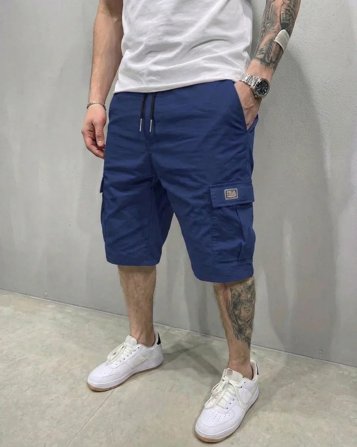 Shorts Cargo til Mænd – Elastisk Talje med Snøre & Store Klaplommer