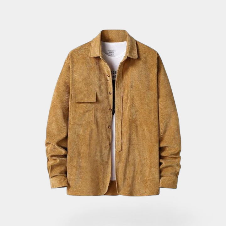 Herrenjacke-Hemd aus Cord-Baumwolle – raffinierter, lässiger Stil