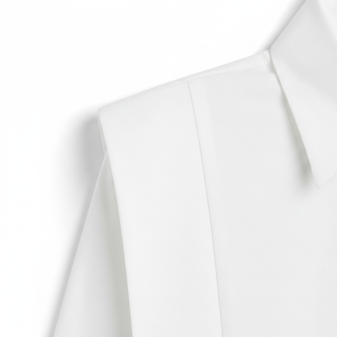 Camicia Donna a Maniche Lunghe – Pieghe sulle Spalle e Polsini Larghi