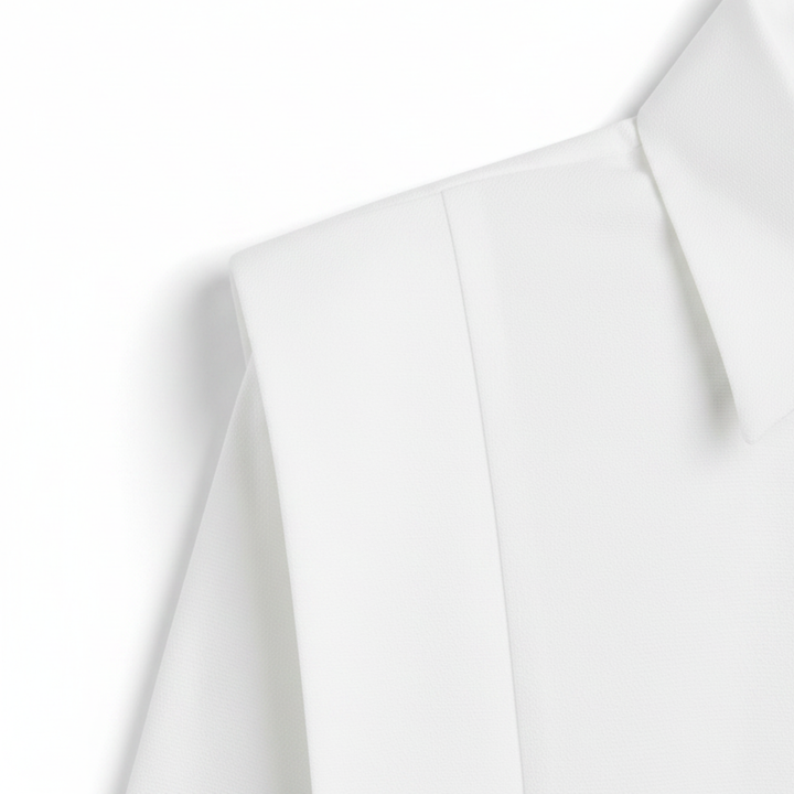 Camicia Donna a Maniche Lunghe – Pieghe sulle Spalle e Polsini Larghi
