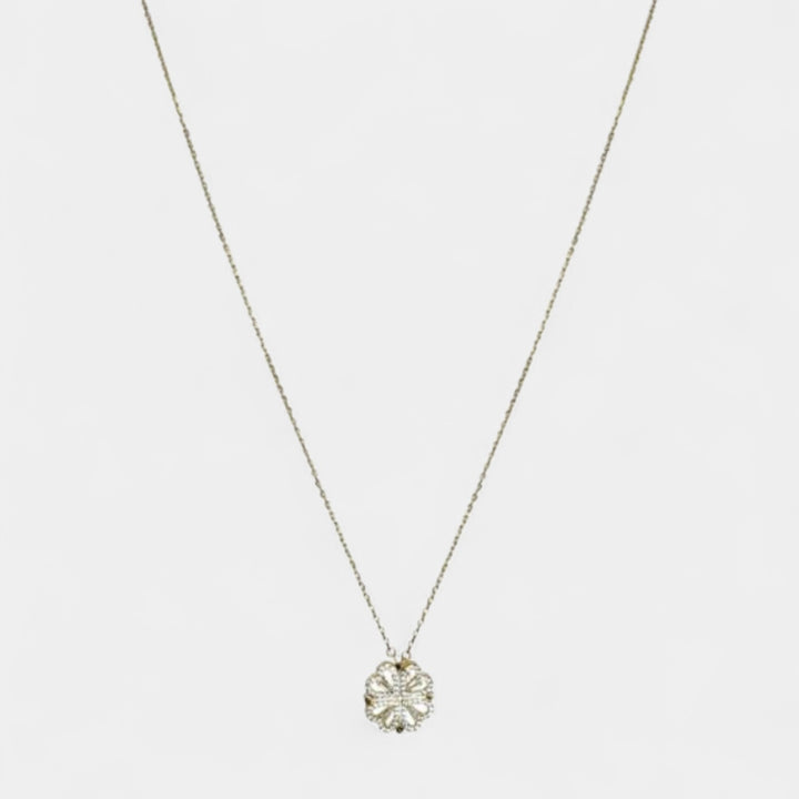 Claire Mode | Collana donna con pendente trifoglio magnetico pieghevole