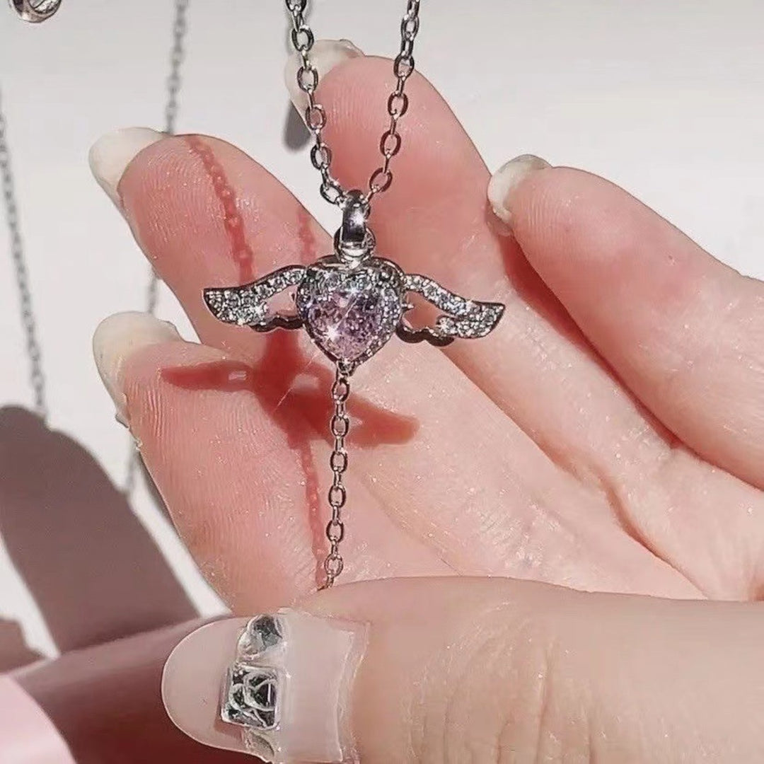 Claire Mode | Collana cuore Cupido e ali d'angelo donna