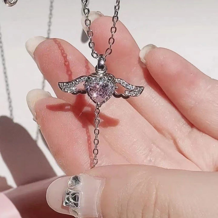 Claire Mode | Collana cuore Cupido e ali d'angelo donna