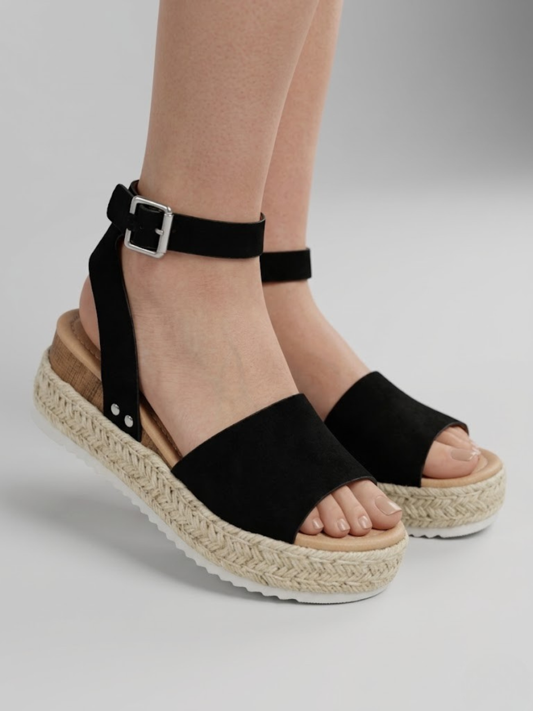 Sandali Espadrillas Donna con Zeppa – Suola in Juta Intrecciata