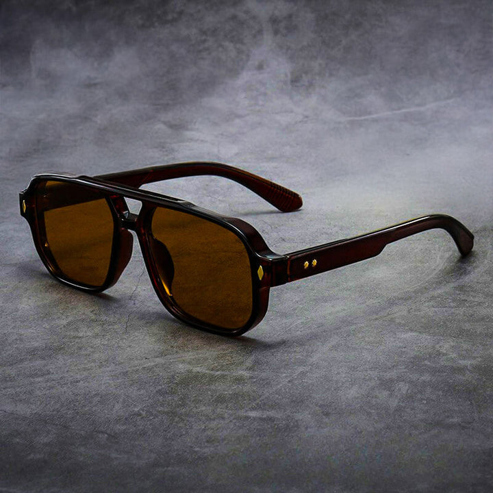 Quadratische Sonnenbrille für Herren – sportlicher Stil getönte Gläser