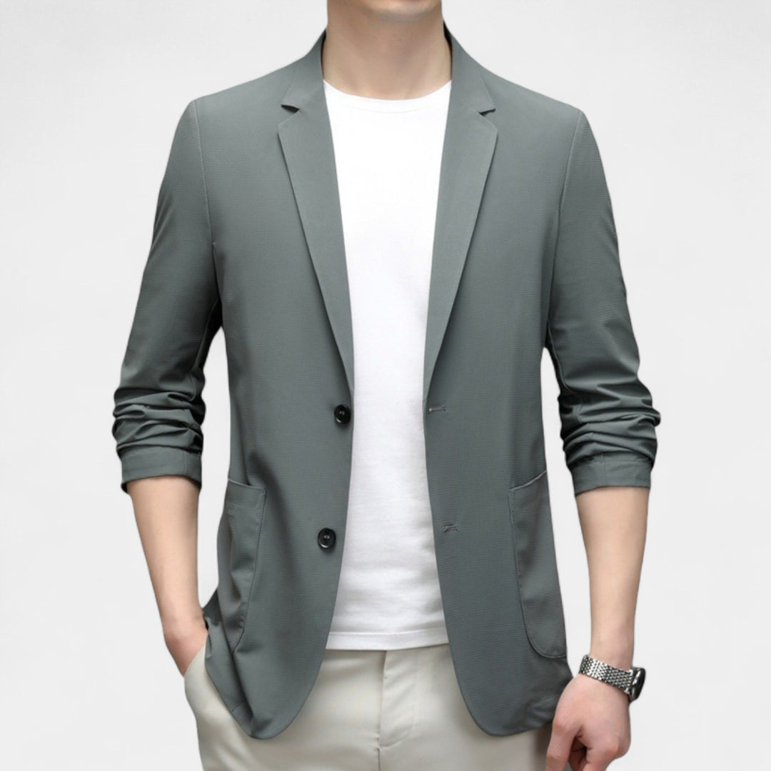 Herren Blazer aus Glattem Seidenstoff – Leichter, maßgeschneiderter Schnitt