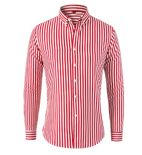 Camicia a righe in lino uomo – maniche lunghe chiusura con bottoni