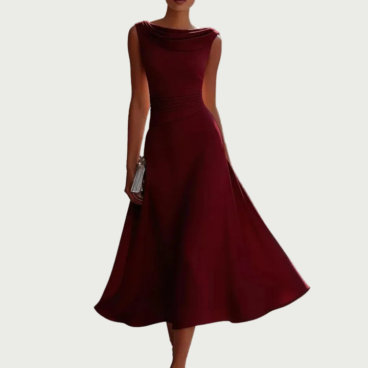Abito da Sera Donna in Mussola – Scollo Barca Elegante