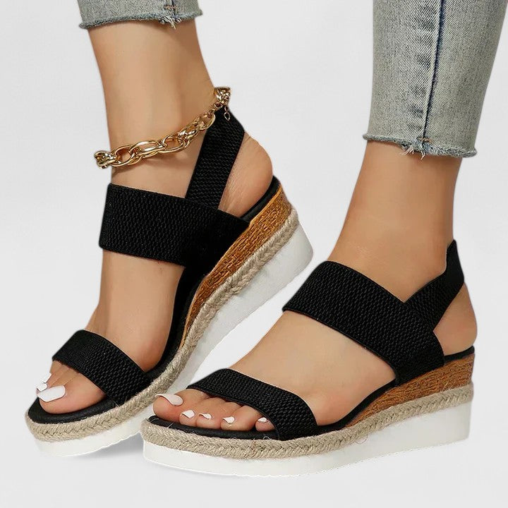 Sandales Compensées Femme Espadrille – Slingback Semelle Basse
